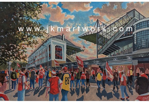 Highbury Stadium 'Going to the Match' Fine Art Print - Arsenal FC Highbury Stadium 'Going to the Match' Fine Art Print - Arsenal FC